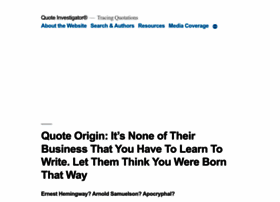 Quoteinvestigator.com thumbnail