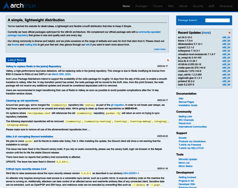 Archlinux.org thumbnail Archlinux.org thumbnail