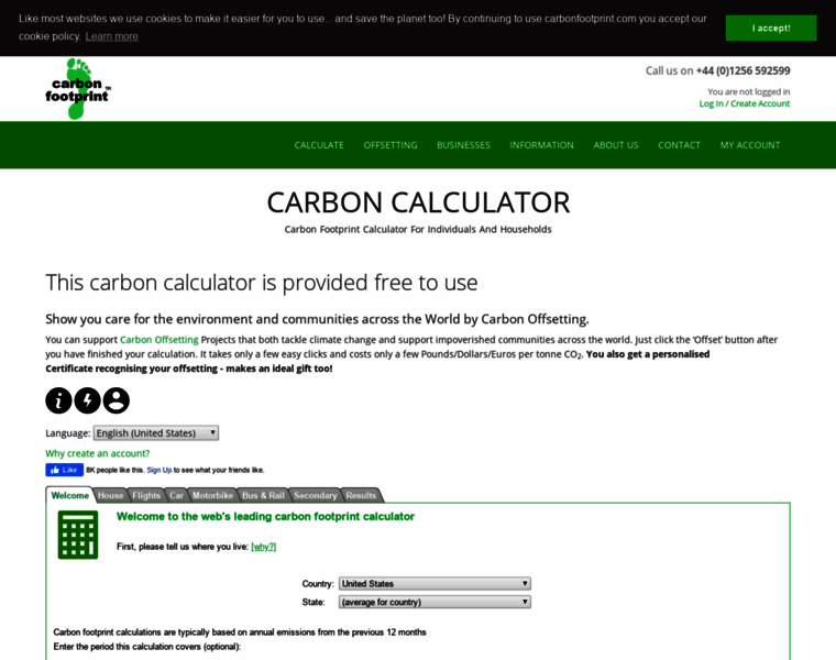 Calculator.carbonfootprint.com thumbnail Calculator.carbonfootprint.com thumbnail