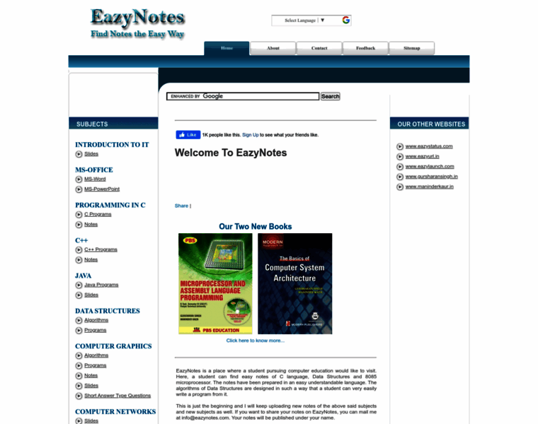 Eazynotes.com thumbnail