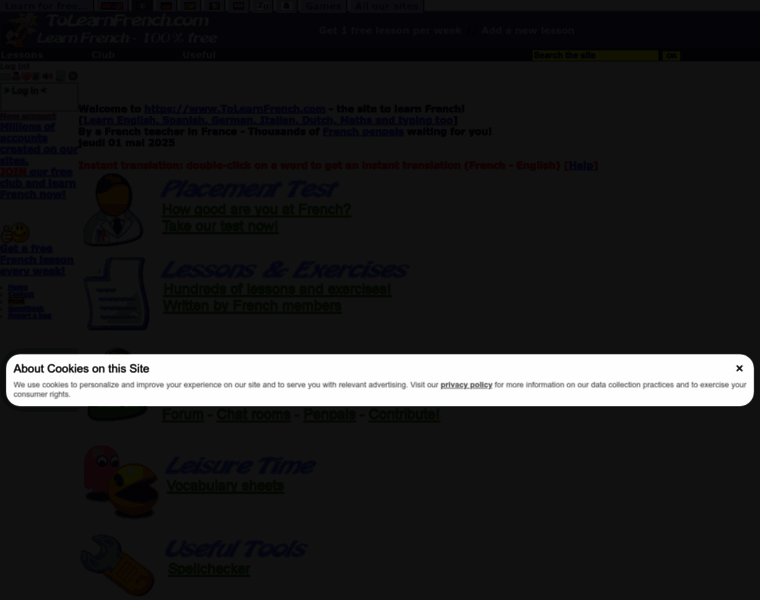Tolearnfrench.com thumbnail Tolearnfrench.com thumbnail