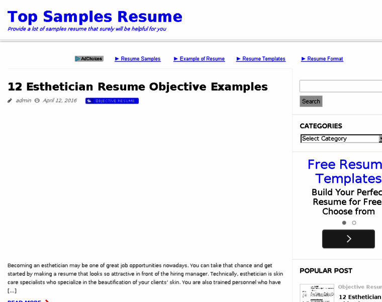 Topsamplesresume.com thumbnail Topsamplesresume.com thumbnail