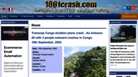 What 1001crash.com website looked like in 2022 (2 years ago)