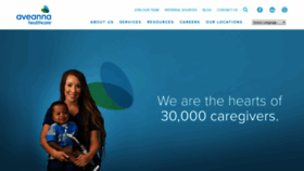 What Aveanna.com website looked like in 2018 (6 years ago)