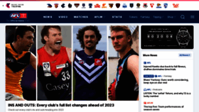What Afl.com.au website looked like in 2023 (2 years ago)