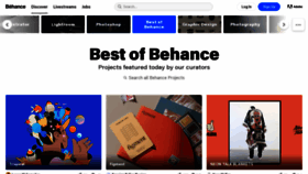 What Behance.net website looked like in 2021 (4 years ago)