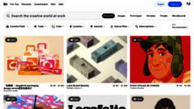 What Behance.net website looked like in 2023 (2 years ago)