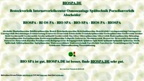 What Biospa.de website looked like in 2023 (2 years ago)
