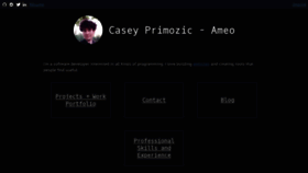 What Cprimozic.net website looked like in 2019 (5 years ago)