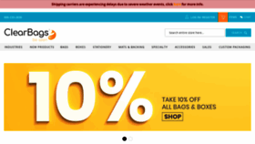 What Clearbags.com website looked like in 2021 (4 years ago)