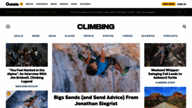 What Climbing.com website looked like in 2022 (3 years ago)