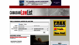 What Canadianlawlist.com website looked like in 2022 (2 years ago)