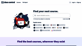What Classcentral.com website looked like in 2023 (2 years ago)