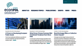 What Econpol.eu website looked like in 2019 (5 years ago)
