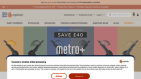 What Ergobaby.co.uk website looked like in 2023 (1 year ago)