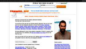 What Fanmail.biz website looked like in 2021 (4 years ago)