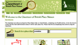 What Gazetteer.org.uk website looked like in 2018 (6 years ago)