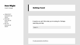 What Howmight.com website looked like in 2017 (7 years ago)