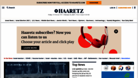 What Haaretz.com website looked like in 2021 (4 years ago)