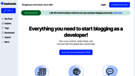 What Hashnode.dev website looked like in 2022 (3 years ago)