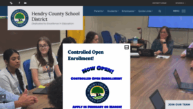 What Hendry-schools.org website looked like in 2024 (1 year ago)