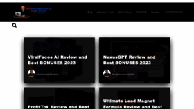 What Johnbestmarketingtools.com website looked like in 2023 (1 year ago)
