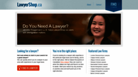 What Lawyershop.ca website looked like in 2022 (2 years ago)