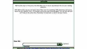 What Myproxysite.org website looked like in 2018 (6 years ago)