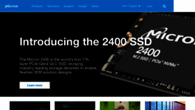 What Micron.com website looked like in 2022 (3 years ago)