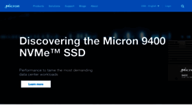 What Micron.com website looked like in 2023 (2 years ago)