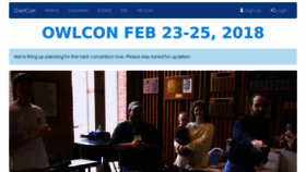 What Owlcon.com website looked like in 2017 (7 years ago)