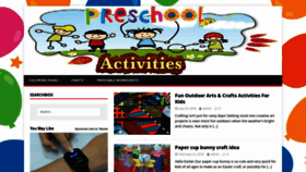 What Preschoolactivities.us website looked like in 2020 (4 years ago)