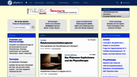 What Physio.de website looked like in 2020 (4 years ago)