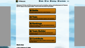 What Pvpoke.com website looked like in 2021 (4 years ago)