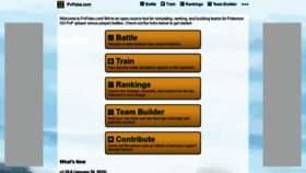 What Pvpoke.com website looked like in 2022 (3 years ago)