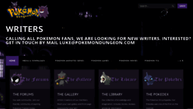 What Pokemondungeon.com website looked like in 2023 (1 year ago)