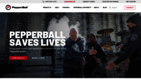 What Pepperball.com website looked like in 2024 (1 year ago)