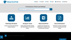 What Reactome.org website looked like in 2023 (1 year ago)