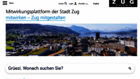What Stadtzug.ch website looked like in 2020 (4 years ago)