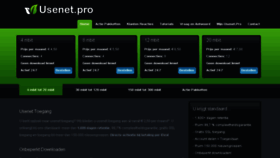 What Usenet.pro website looked like in 2016 (8 years ago)