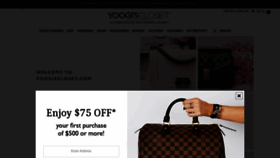 What Yoogiscloset.com website looked like in 2019 (6 years ago)